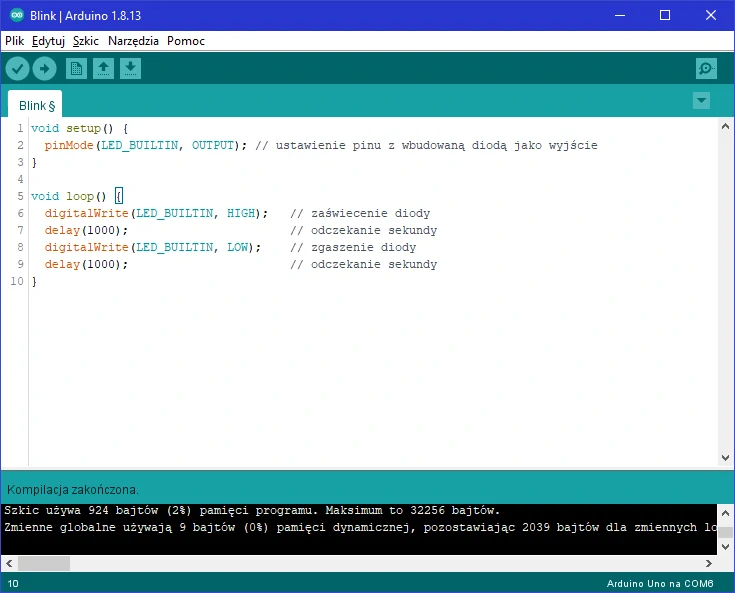 Arduino IDE wybór starego bootloadera lub procesora